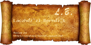 Laczházi Bernát névjegykártya